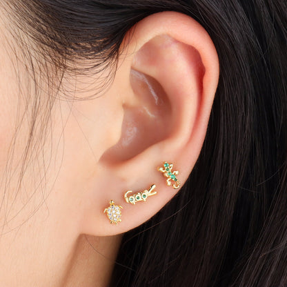 Cute Crocodile Stud - OhmoJewelry