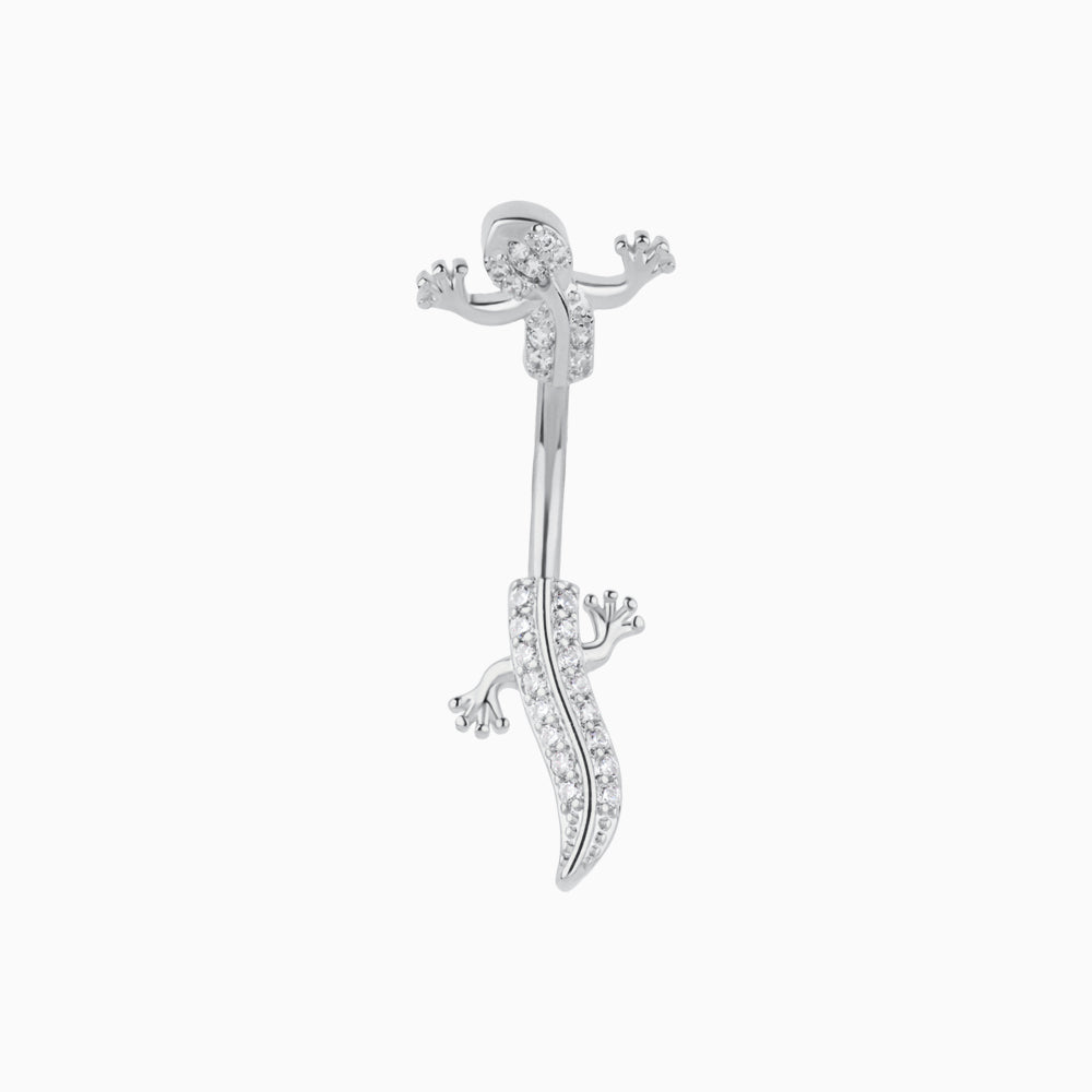Cute Gecko Belly Ring - Stainless Steel - Navel - Oumo Jewelry