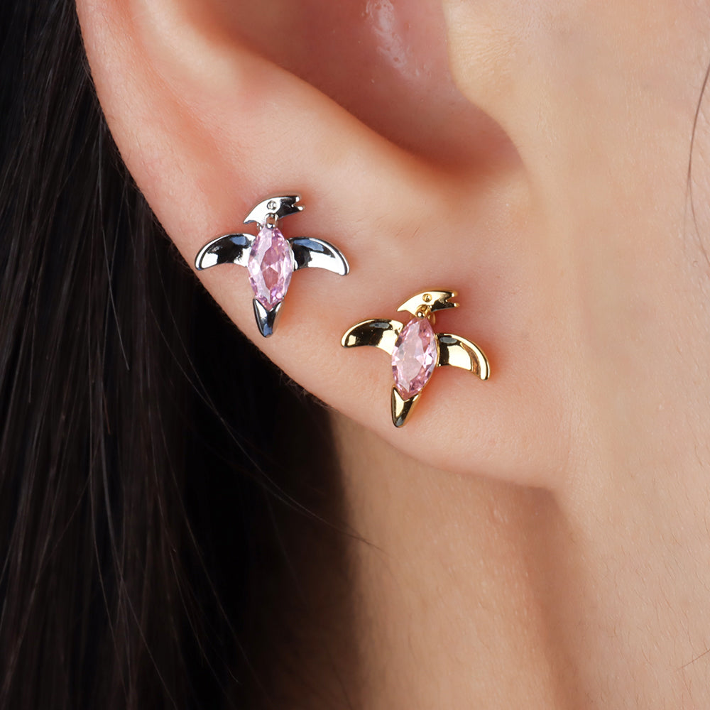 Cute Swallow Stud - OhmoJewelry