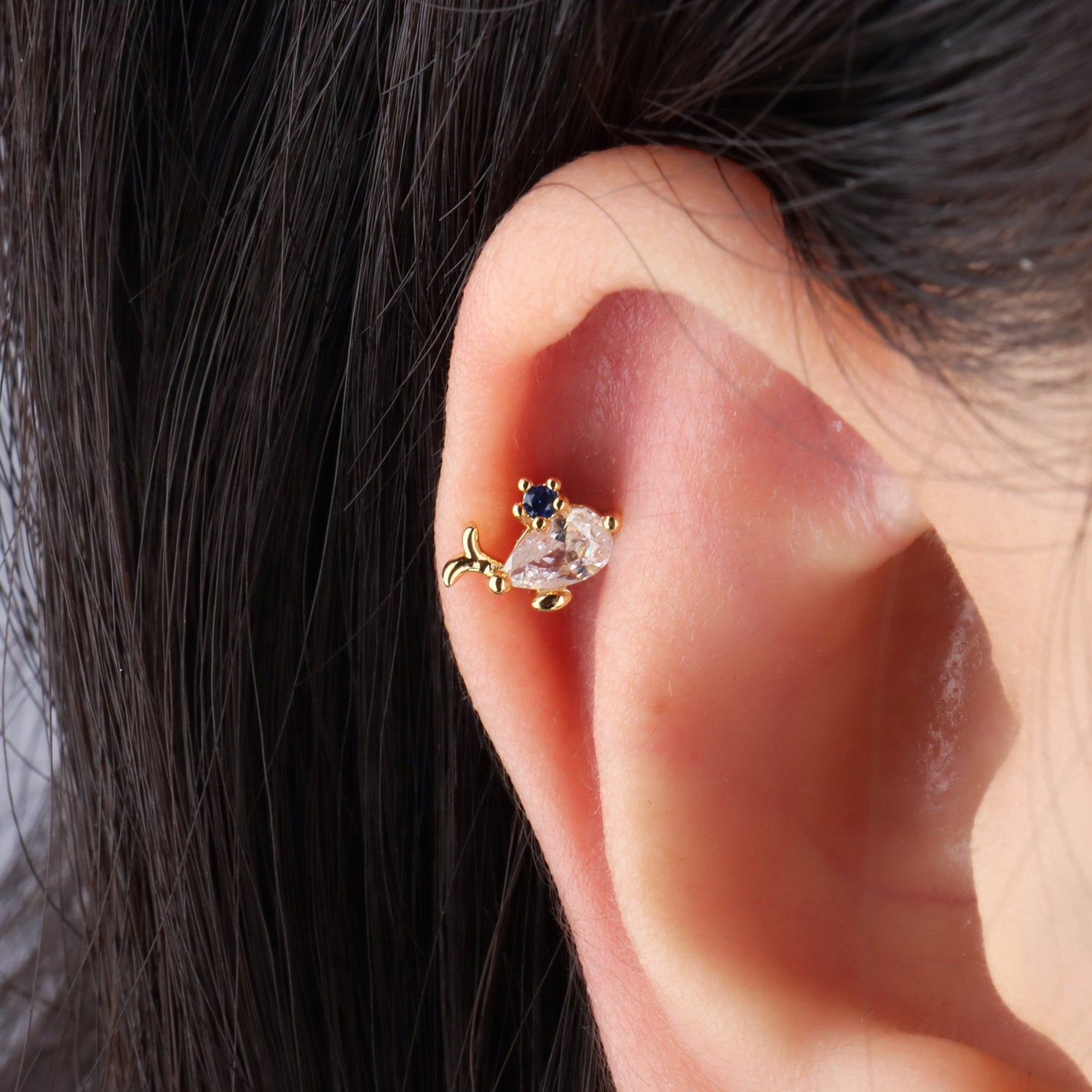 Cute Whlae Stud - OhmoJewelry