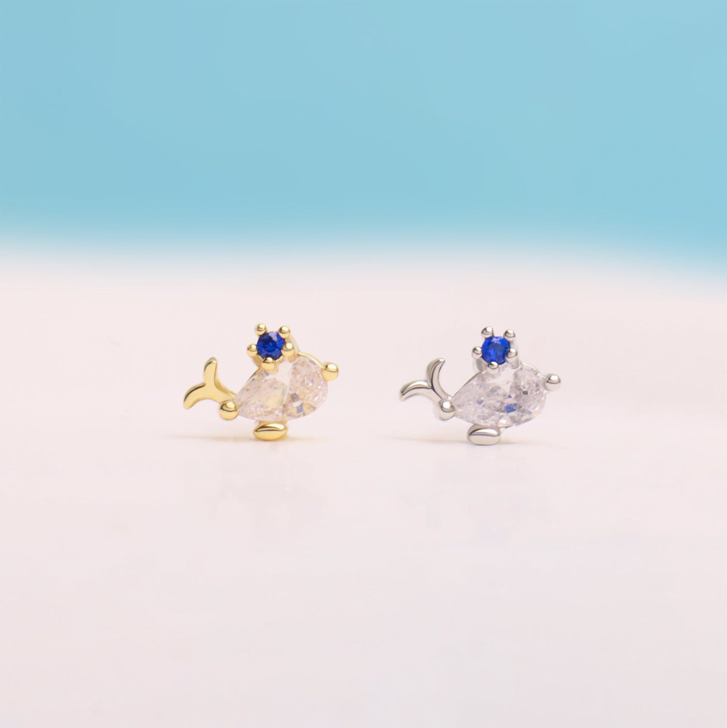 Cute Whlae Stud - OhmoJewelry