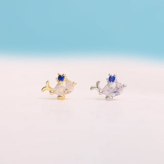 Cute Whlae Stud - OhmoJewelry