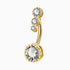 CZ Gem Belly Ring - OhmoJewelry