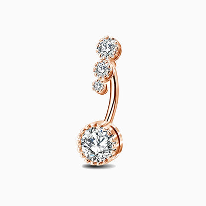 CZ Gem Belly Ring - OhmoJewelry