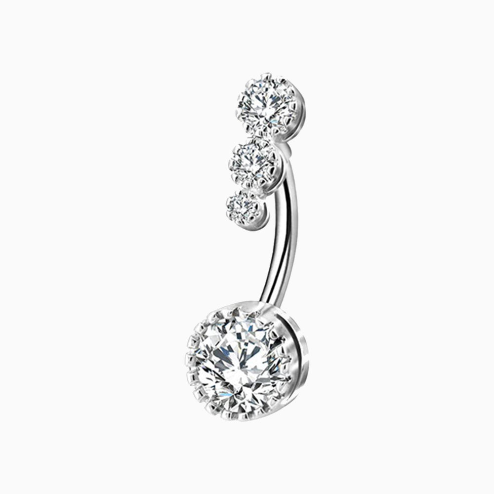 CZ Gem Belly Ring - OhmoJewelry