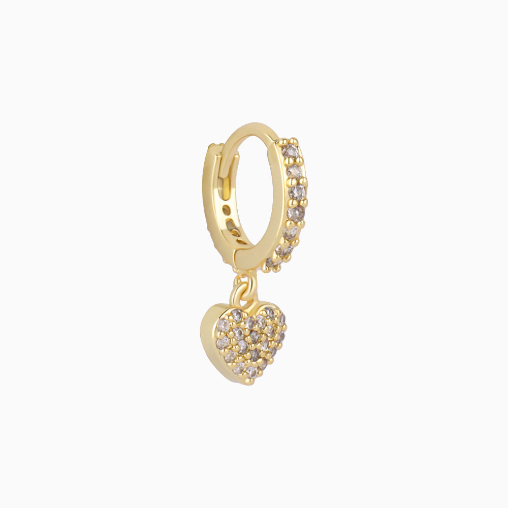 Dazzling Heart Earring Hoop - OhmoJewelry