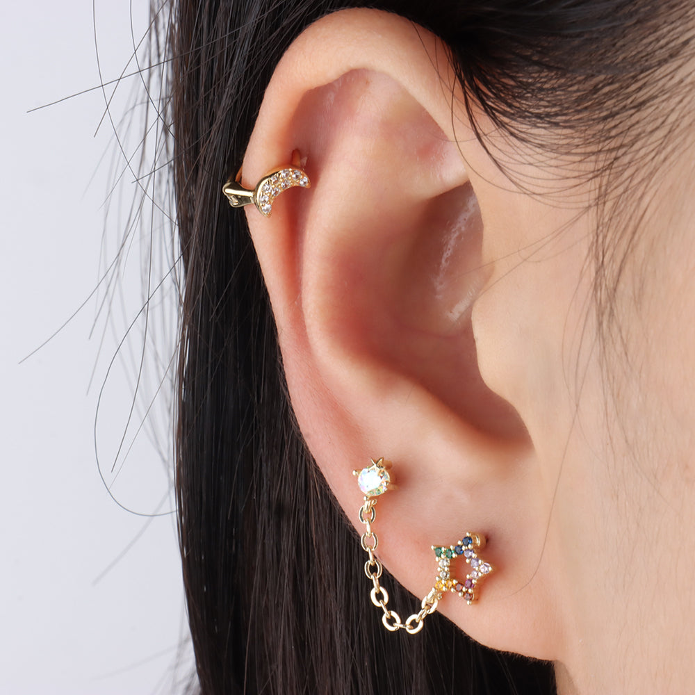 Dazzling Star Chain Earrings - OhmoJewelry