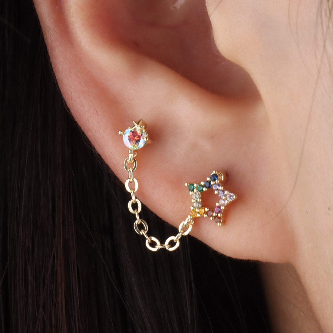 Dazzling Star Chain Earrings - OhmoJewelry