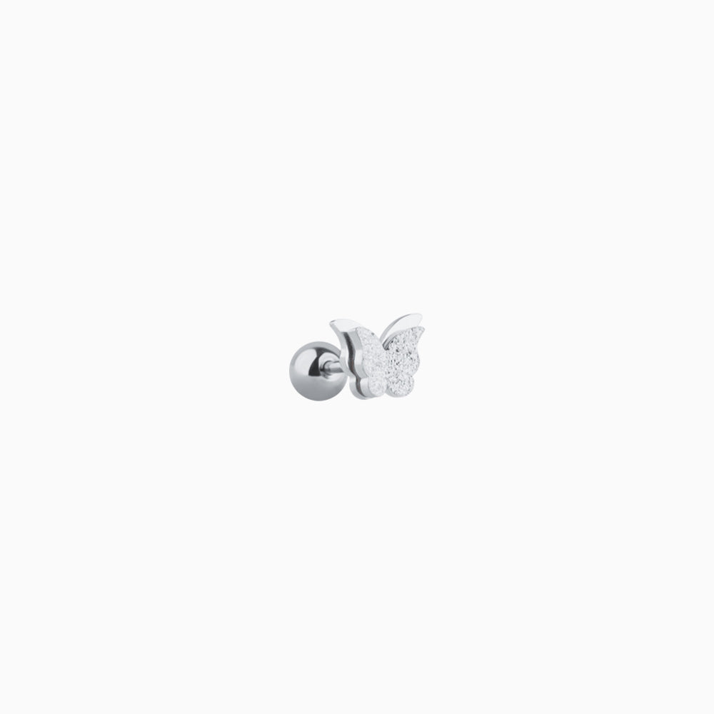 Double Butterfly Stud - Stainless Steel - Upper Lobe, Helix - Oumo Jewelry
