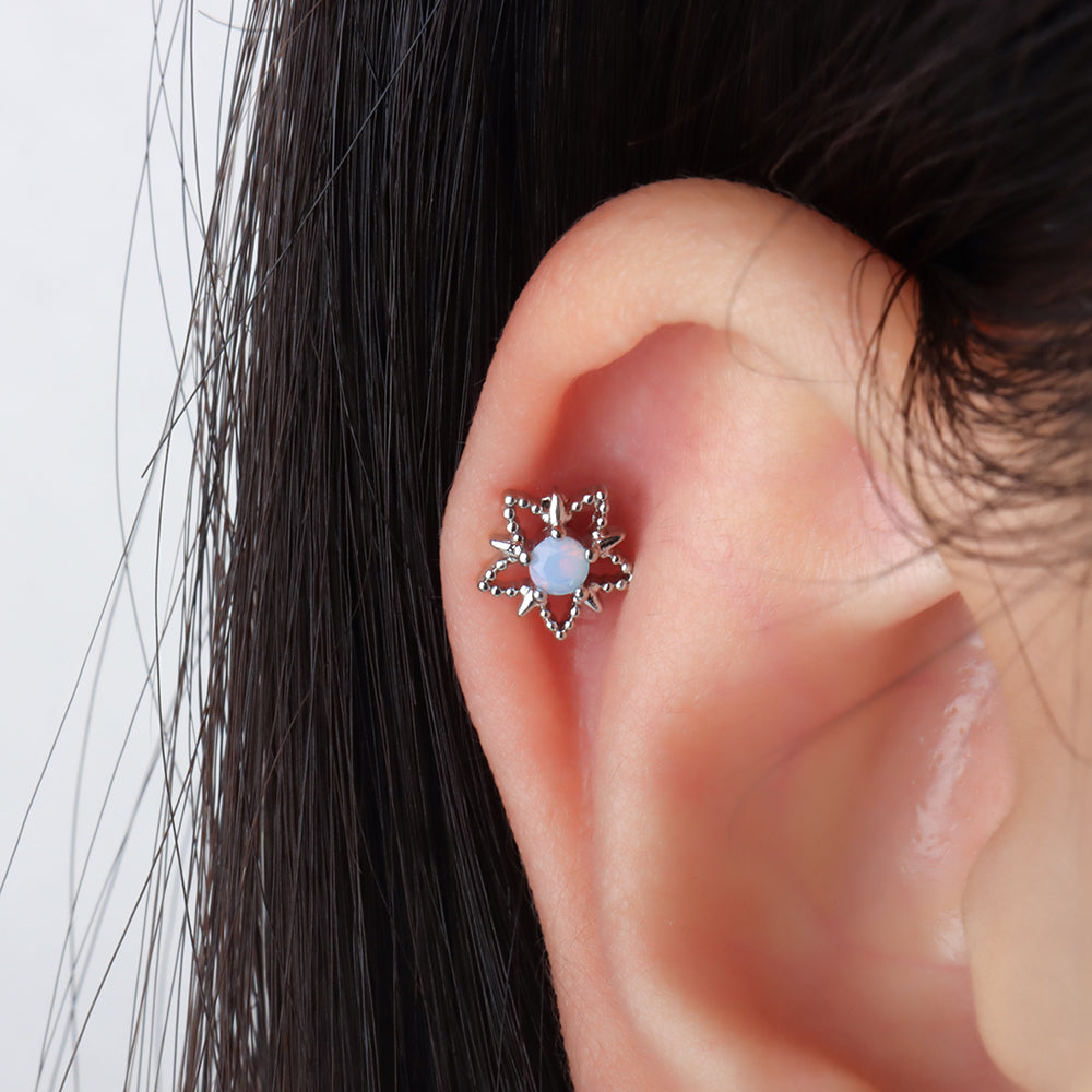 Dreamy Opal Star Stud - OhmoJewelry