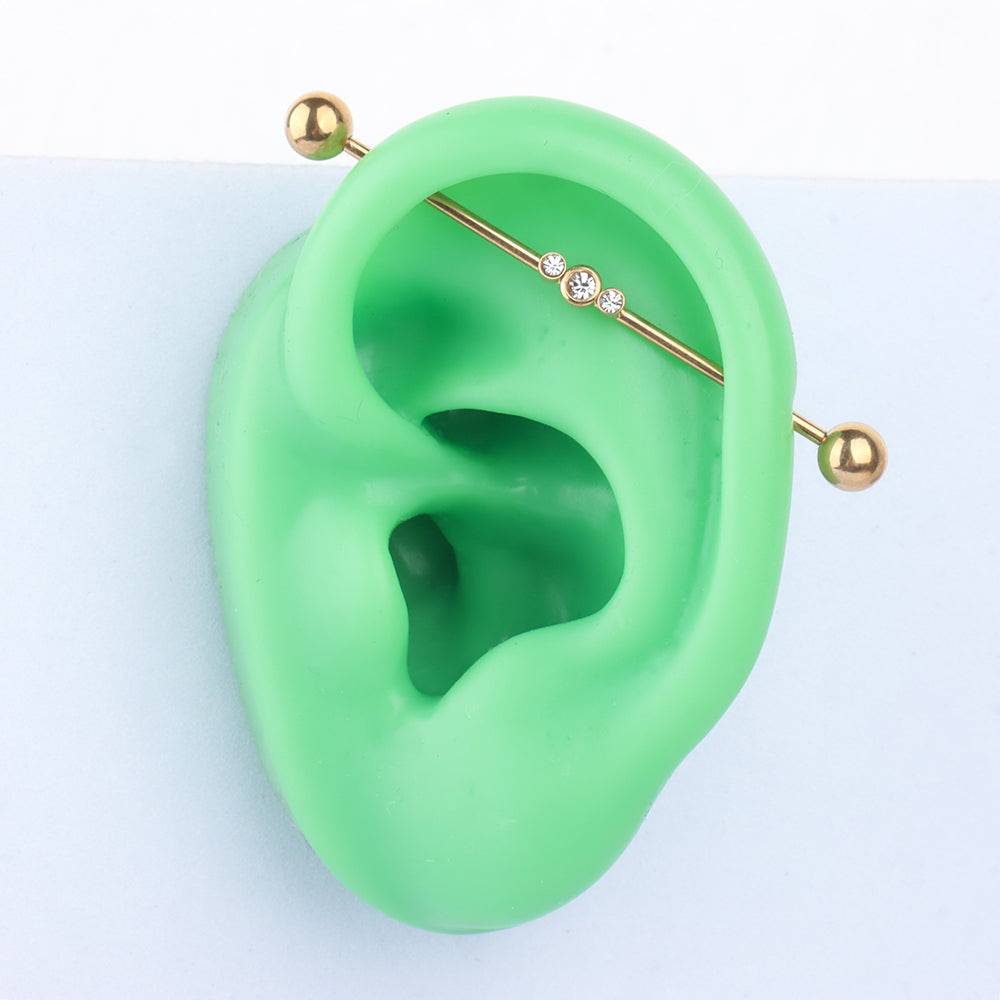 Emma Industrial Barbell - Stainless Steel - Industrial - Oumo Jewelry