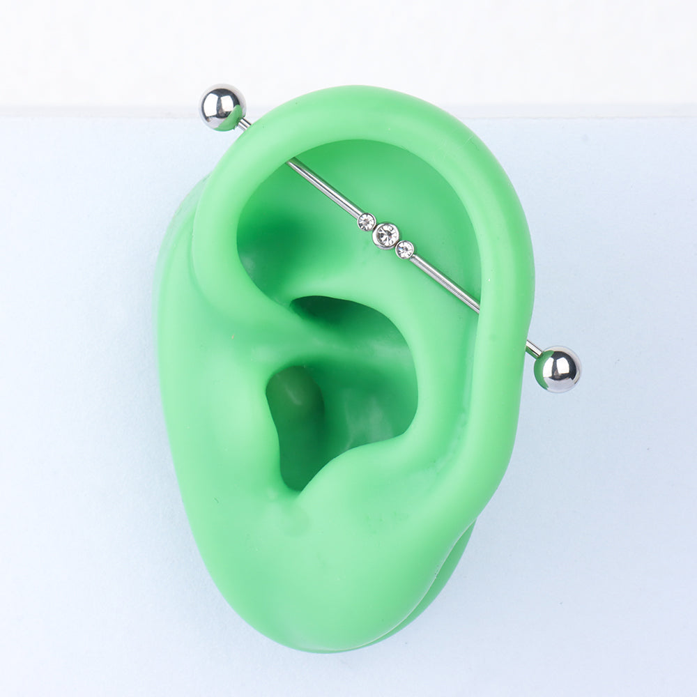 Emma Industrial Barbell - Stainless Steel - Industrial - Oumo Jewelry