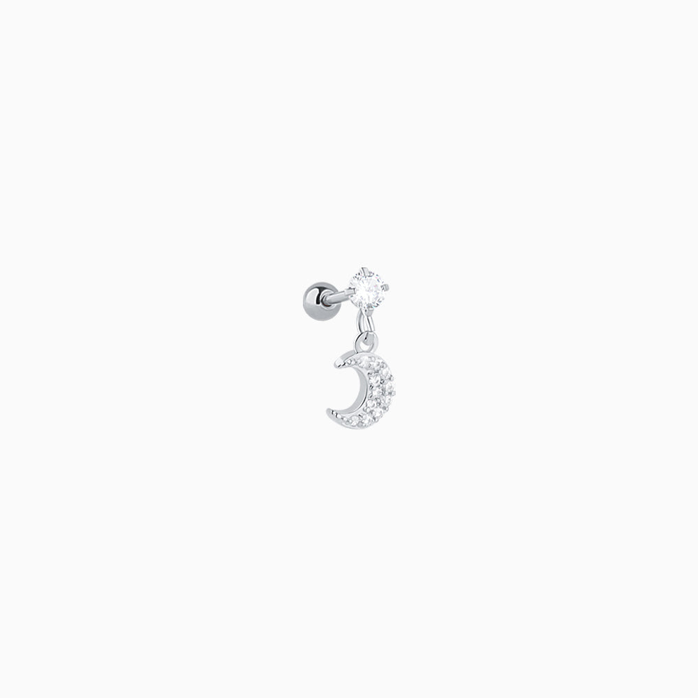 Enchanting Moon Drop - Stainless Steel - Flat, Upper Lobe - Oumo Jewelry