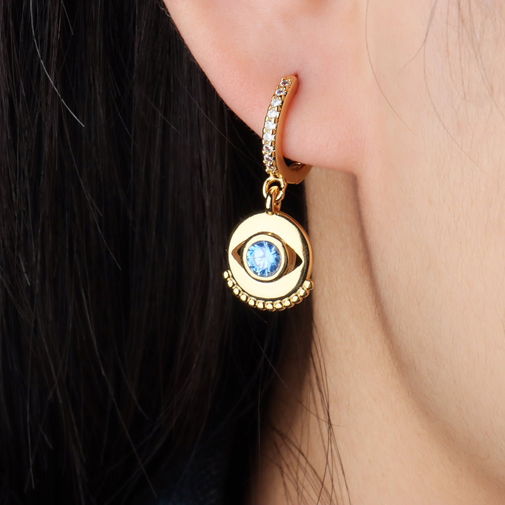 Evil Eye Drop Earrings - OhmoJewelry