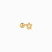 Flower Stud - Stainless Steel - Upper Lobe, Helix, Flat - Oumo Jewelry