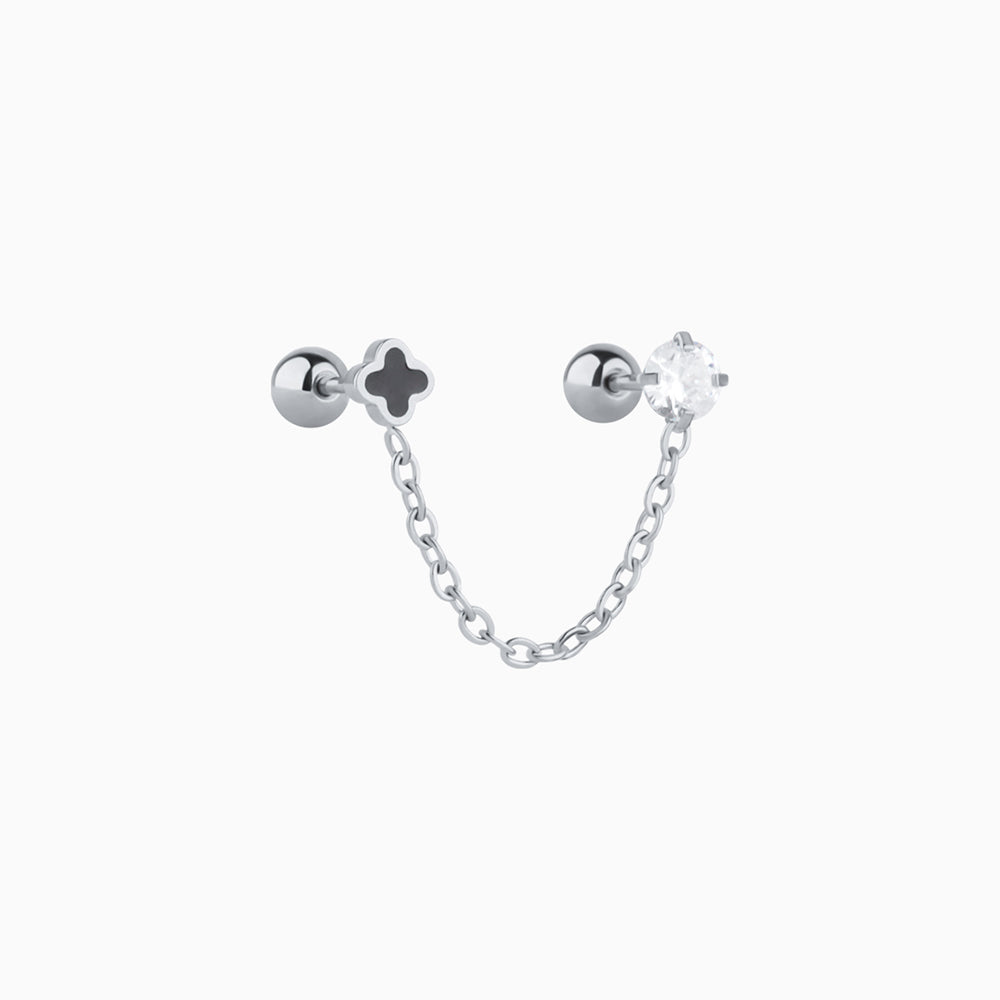 Four Leaf Clover Chain - Stainless Steel - Lobe, Upper Lobe - Oumo Jewelry