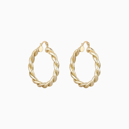 Frosted Twist Hoops - OhmoJewelry