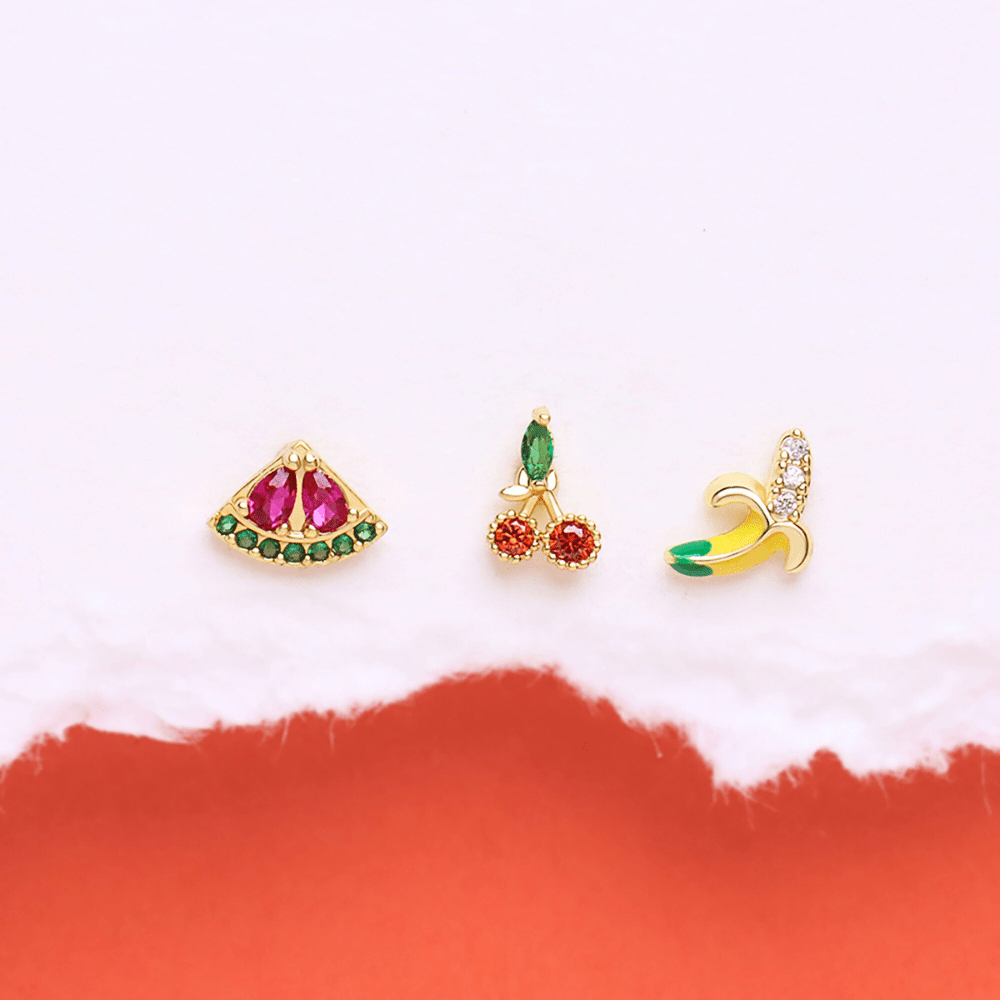 Fruit Party Stud Set - OhmoJewelry