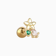 Garden Flower Stud - Stainless Steel - Upper Lobe, Helix - Oumo Jewelry