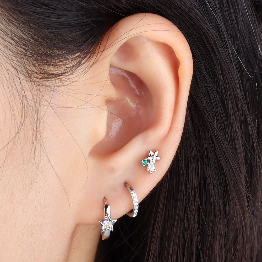 Garden Flower Stud - Stainless Steel - Upper Lobe, Helix - Oumo Jewelry