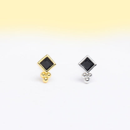 Geometric Rhombus Shape Stud - OhmoJewelry