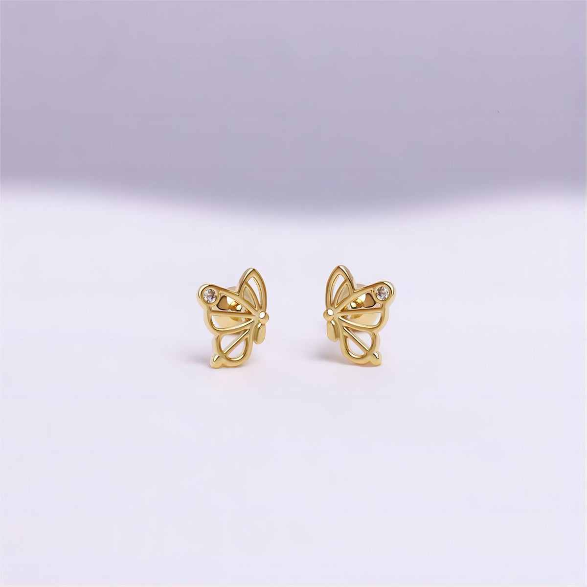 Glowing Butterfly Studs - Stainless Steel - Oumo Jewelry