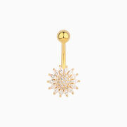 Gorgeous Flower Belly Ring - Stainless Steel - Navel - Oumo Jewelry