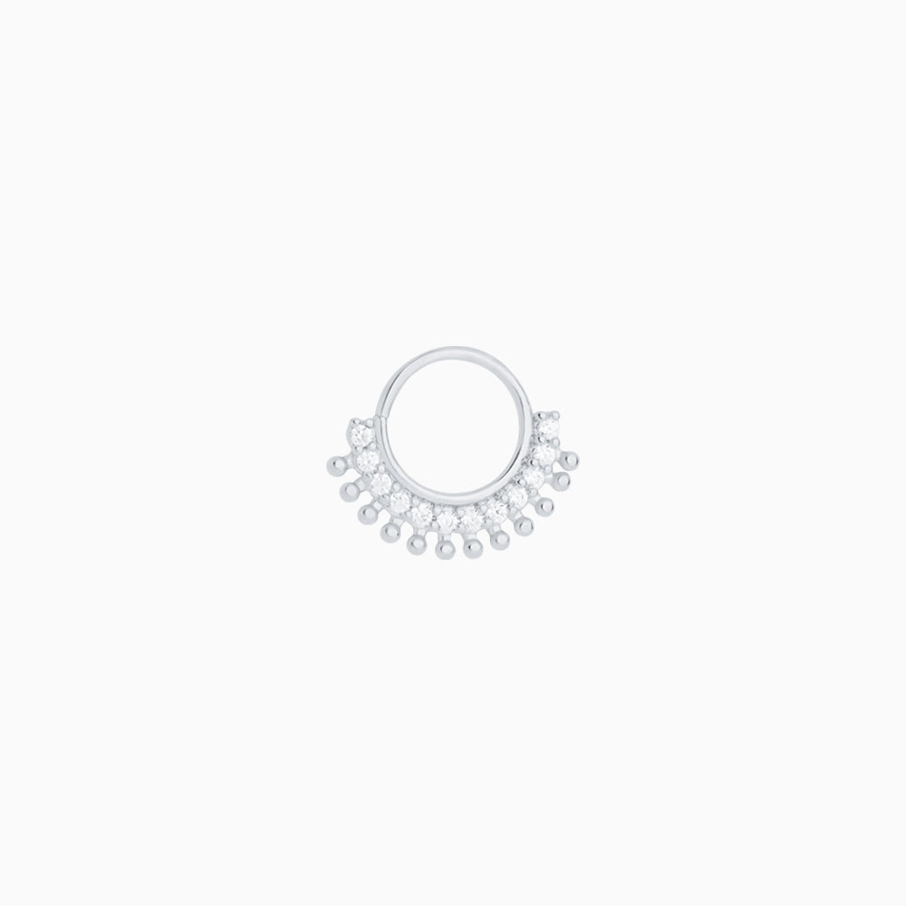 Gorgeous Gemstone Hoop - Stainless Steel - Septum - Oumo Jewelry