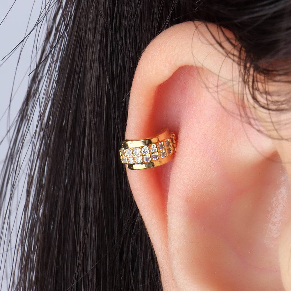 Half Huggie Stud - Stainless Steel - Upper Lobe, Helix - Oumo Jewelry