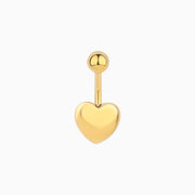 Heart Belly Ring - Stainless Steel - Navel - Oumo Jewelry