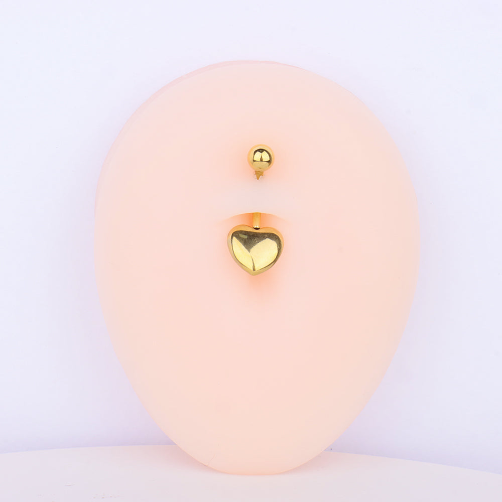 Heart Belly Ring - Stainless Steel - Navel - Oumo Jewelry
