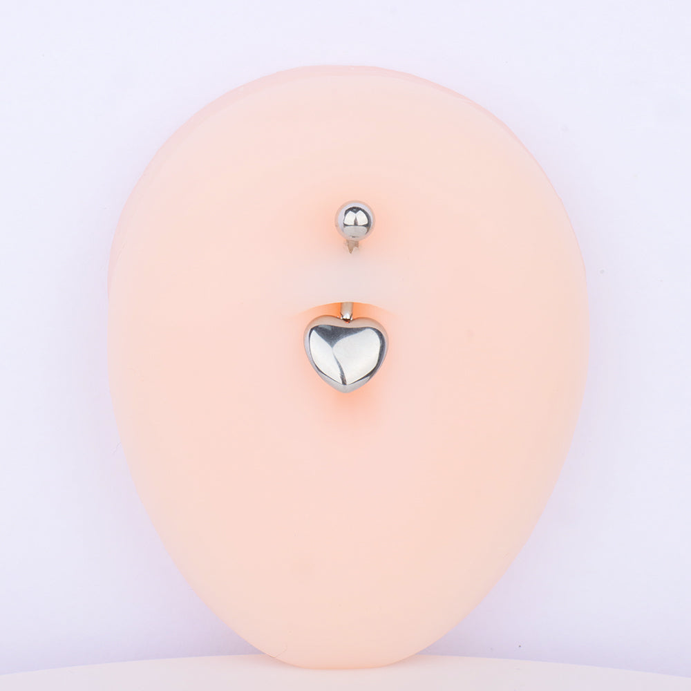 Heart Belly Ring - Stainless Steel - Navel - Oumo Jewelry