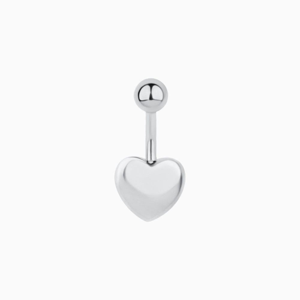 Heart Belly Ring - Stainless Steel - Navel - Oumo Jewelry