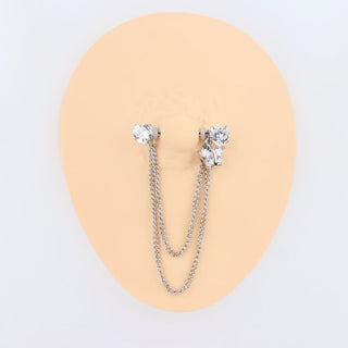 Heart Butterfly Chain Nipple Ring - OhmoJewelry