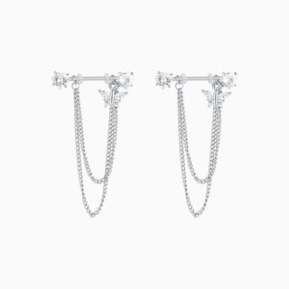 Heart Butterfly Chain Nipple Ring - OhmoJewelry