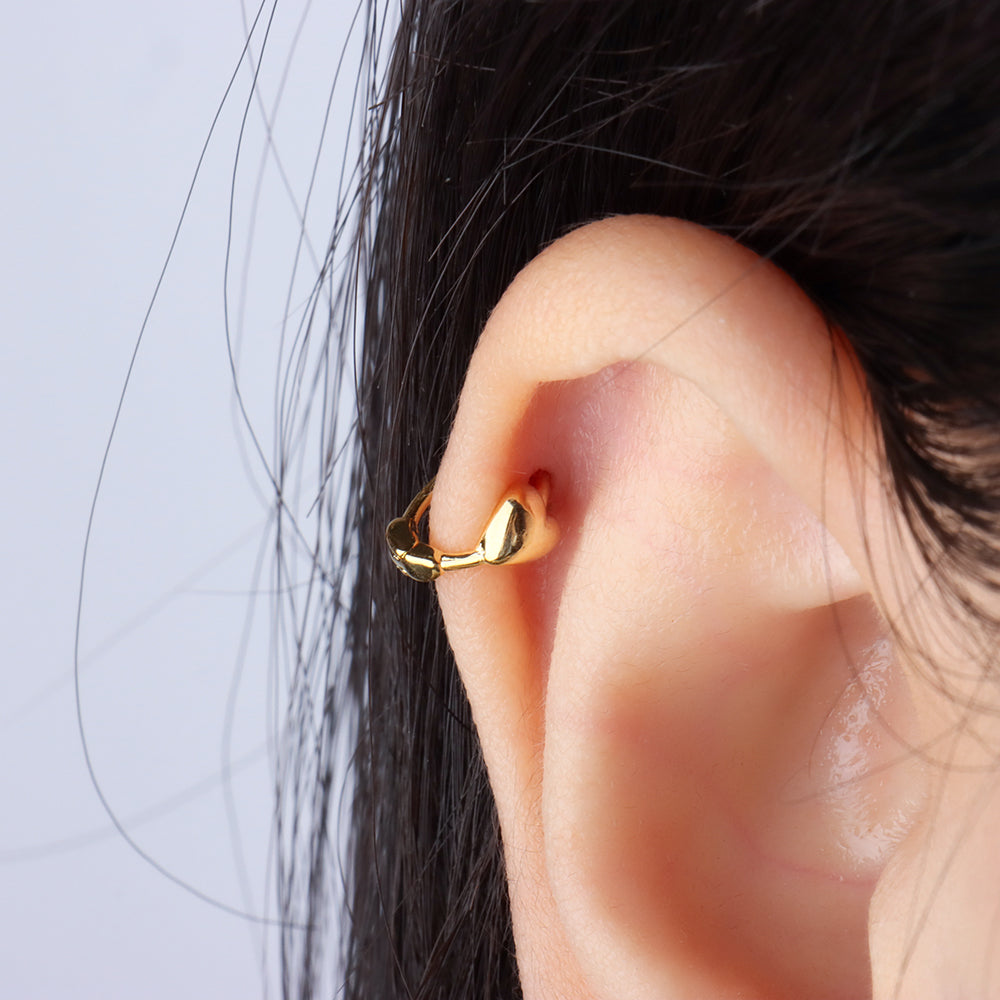 Heart Helix Hoop - Stainless Steel - Helix - Oumo Jewelry
