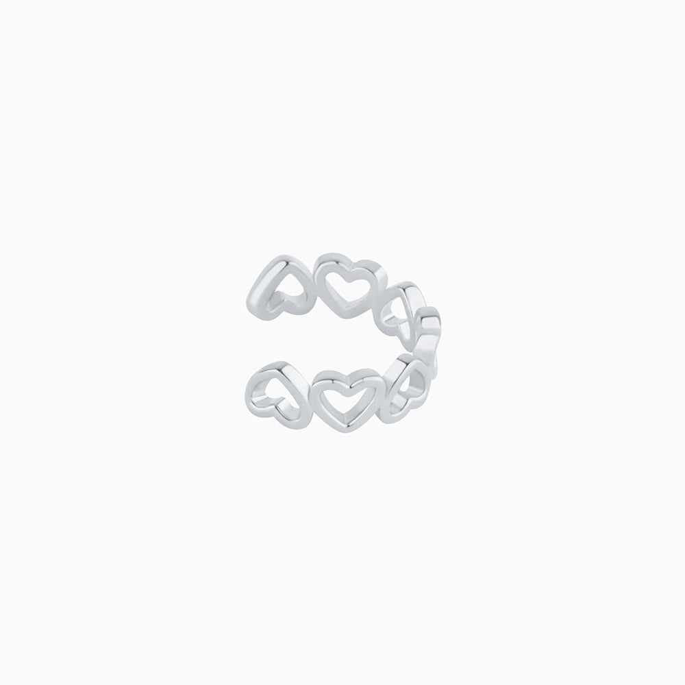 Heart to Heart Ear Cuff - Brass - Oumo Jewelry
