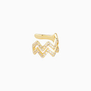Heartbeat Ear Cuff - Brass - Oumo Jewelry
