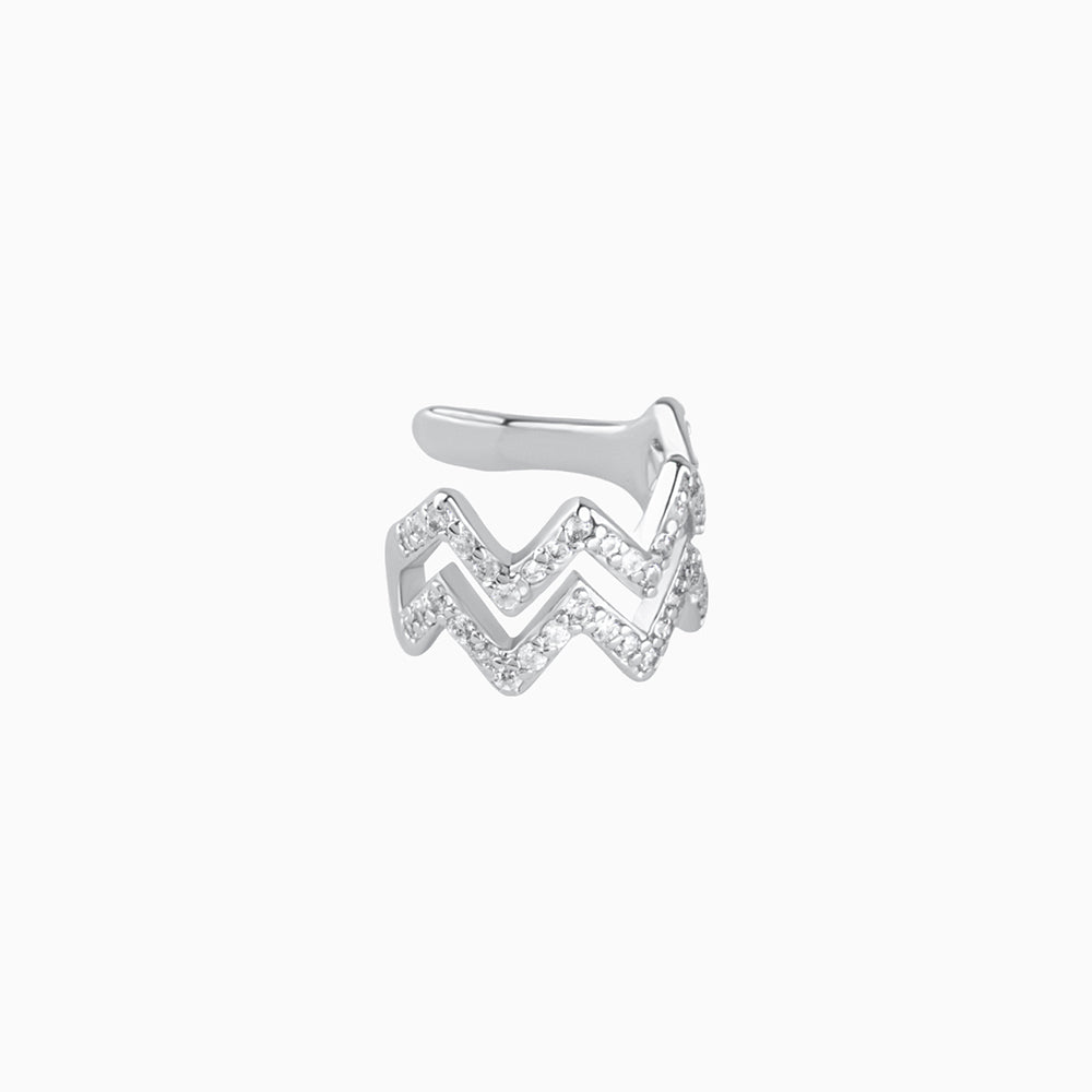 Heartbeat Ear Cuff - Brass - Oumo Jewelry