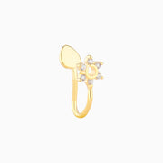 Hollow Flower Nose Cuff - Stainless Steel - Oumo Jewelry
