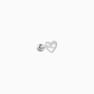 Hollow Heart Stud - OhmoJewelry