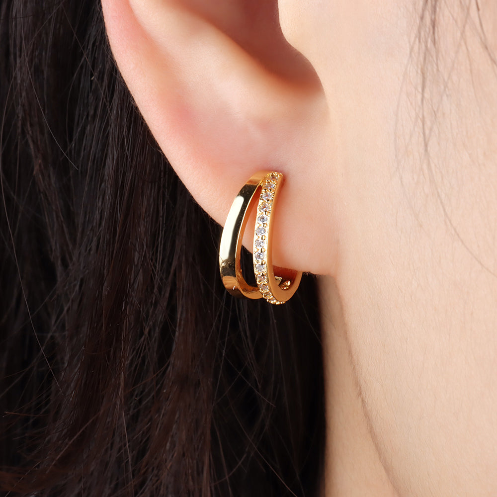 Juno Basic Hoop - Stainless Steel - Lobe - Oumo Jewelry