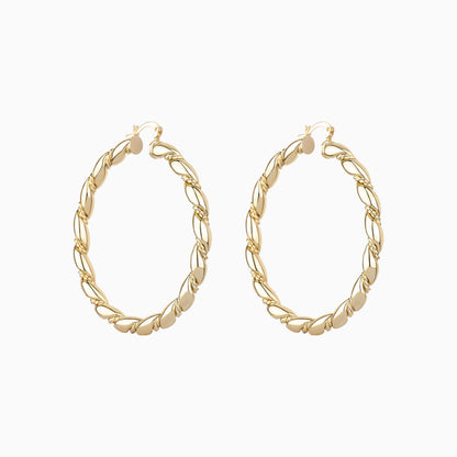 Large Twist Interwoven Hoops - OhmoJewelry