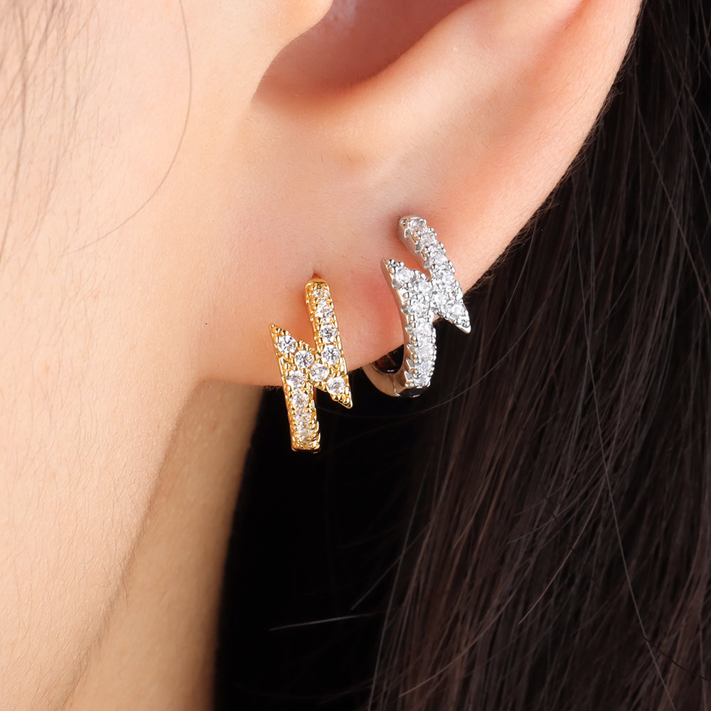 Letter N Hoop - Brass - Lobe - Oumo Jewelry