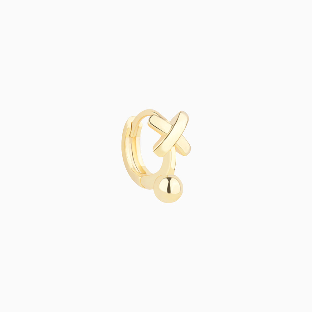 Letter X Helix Hoop - OhmoJewelry