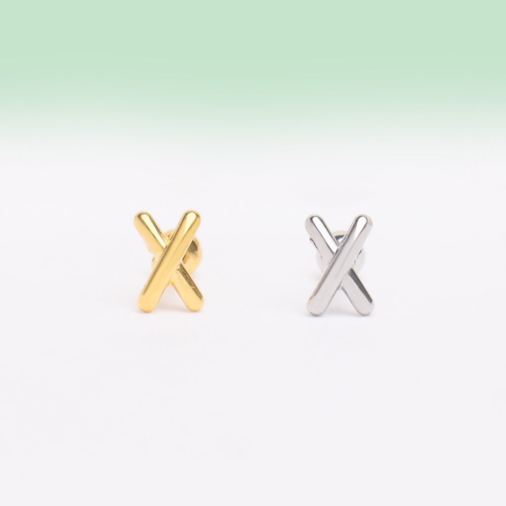 Letter X Stud - OhmoJewelry