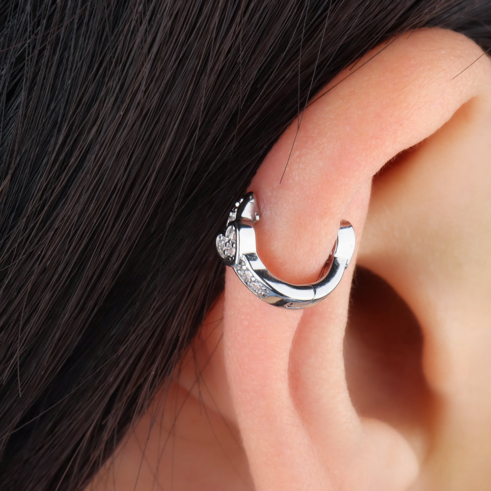 Love Helix Hoop - Brass - Upper Lobe, Helix - Oumo Jewelry