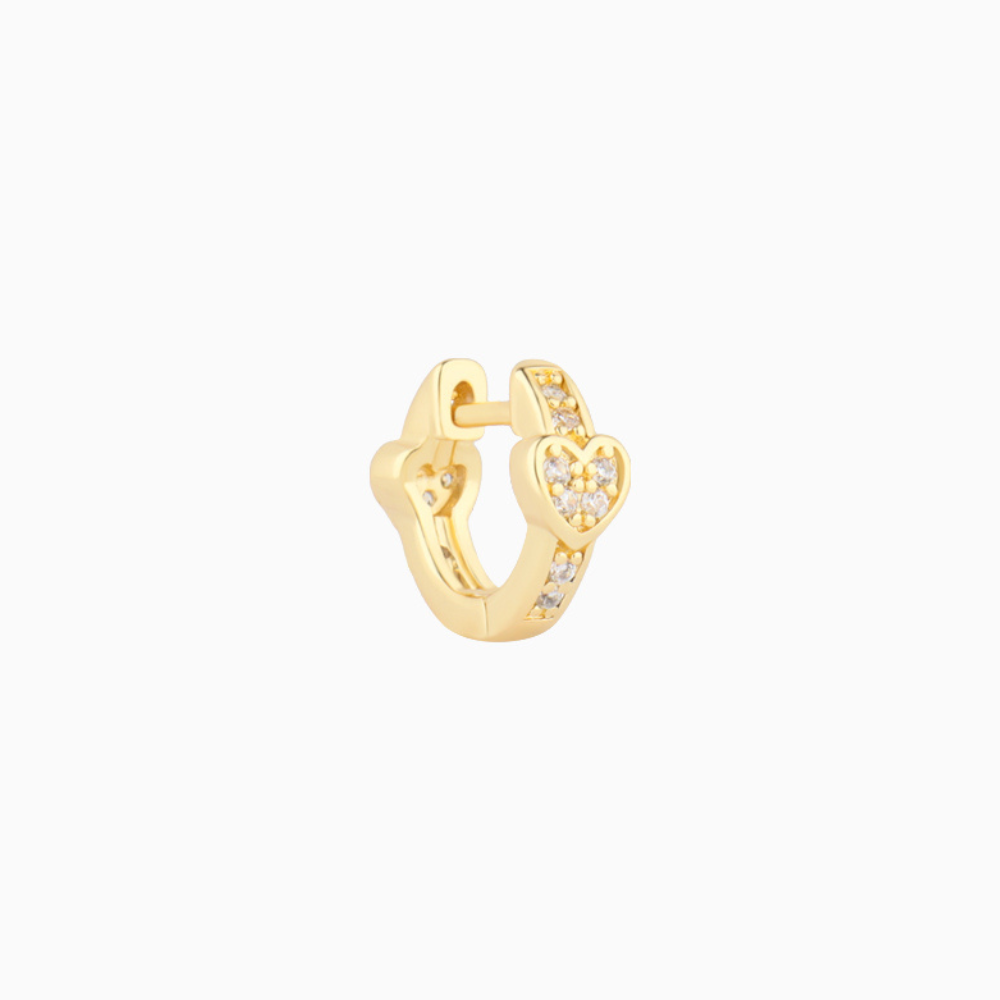 Love Helix Hoop - Brass - Upper Lobe, Helix - Oumo Jewelry