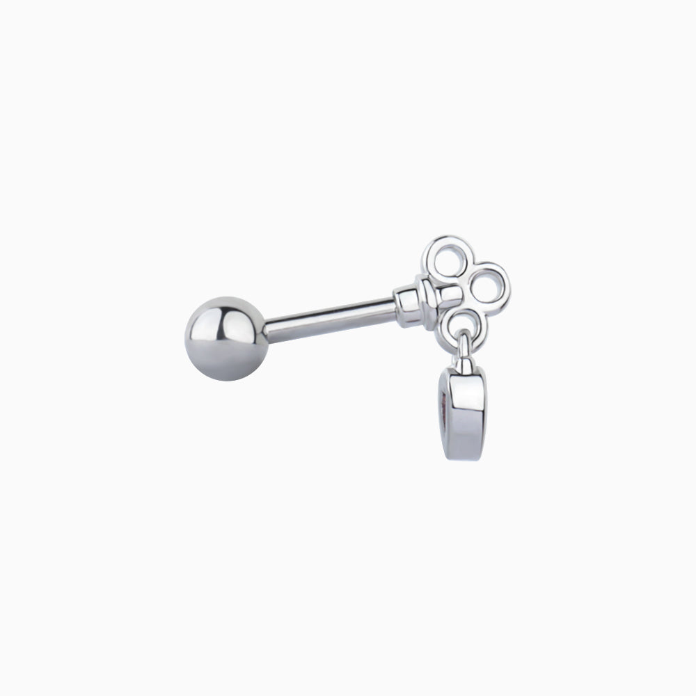 Love Key - Stainless Steel - Upper Lobe, Flat - Oumo Jewelry