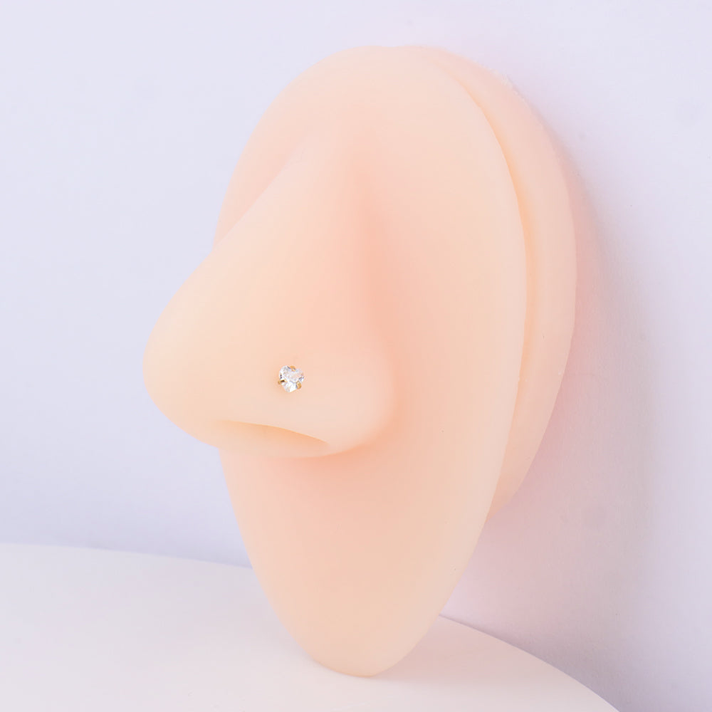 Love Nose Stud - OhmoJewelry